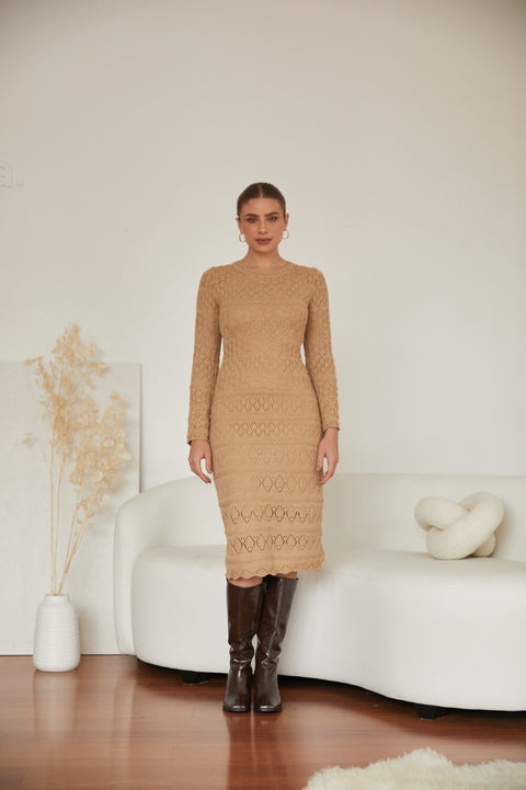 Knitted Winter Dress Valeria by Alma Bianca