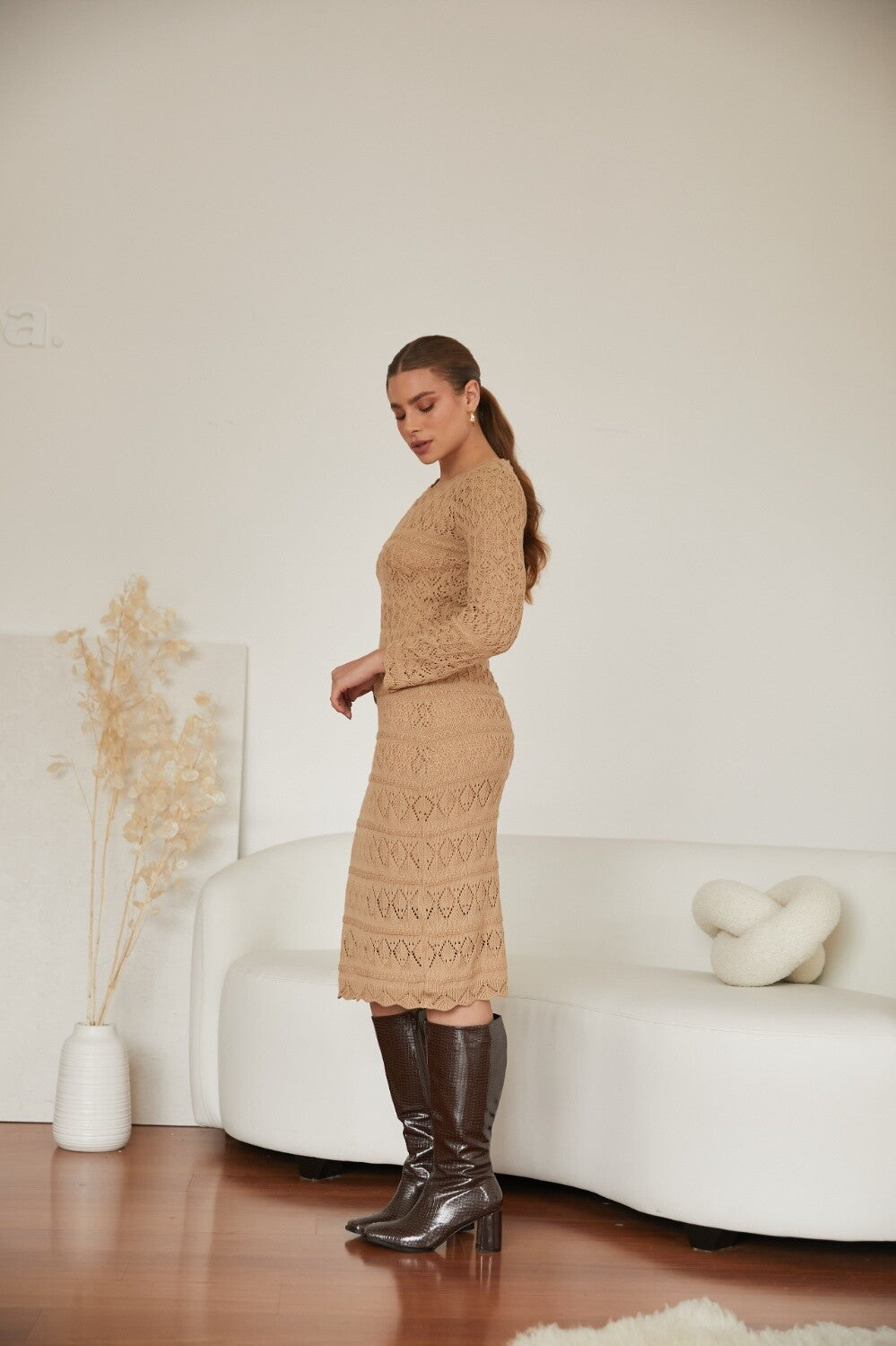 Knitted Winter Dress Valeria by Alma Bianca