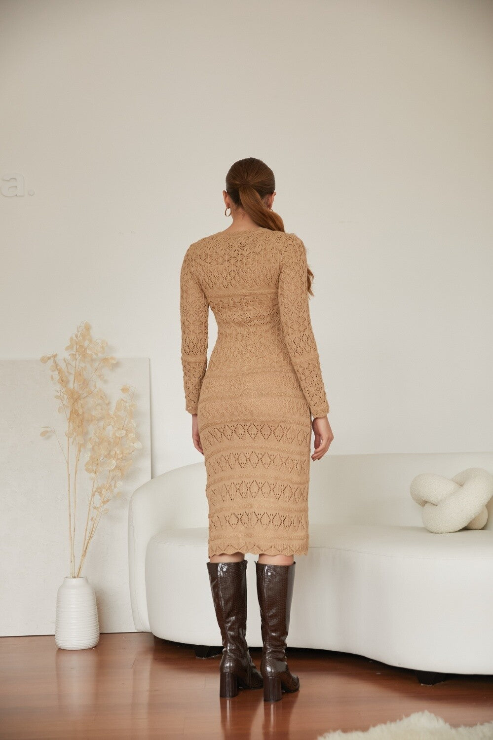 Knitted Winter Dress Valeria by Alma Bianca