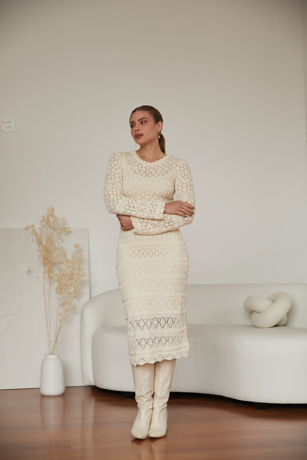 Knitted Winter Dress Valeria by Alma Bianca