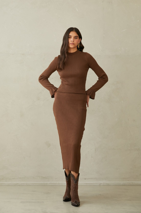 Rafaella Skirt Brown