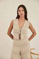 Olivia Beige Vest