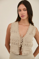 Olivia Beige Vest