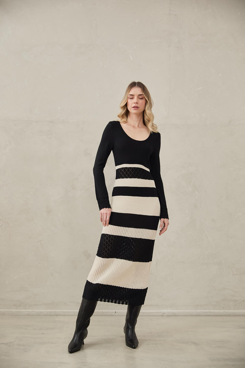 Knitted Dress Gaia by Alma Bianca