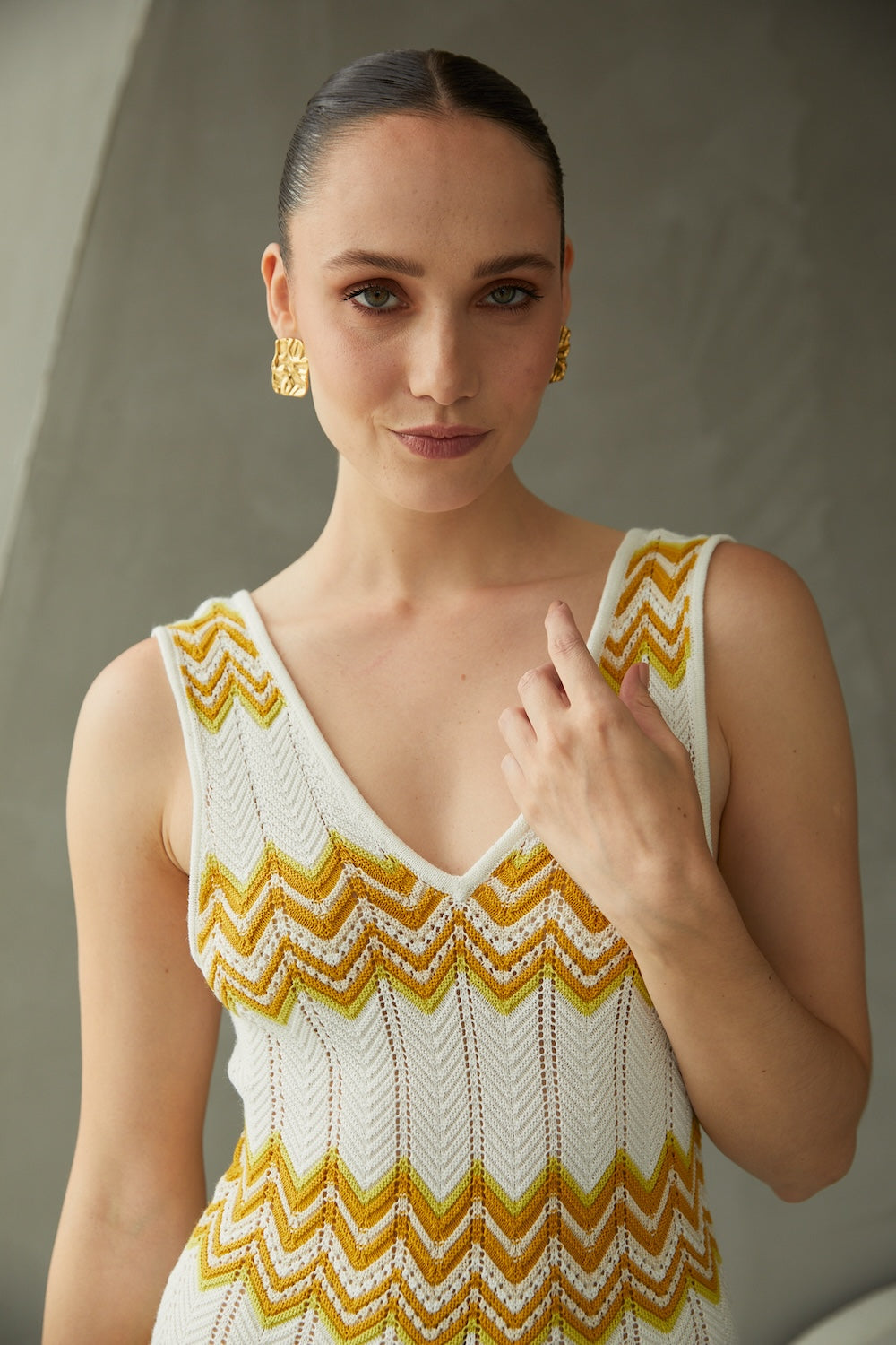 Knitted Dress Camelia by Alma Bianca