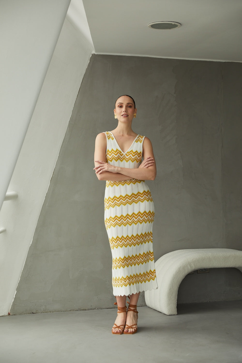 Knitted Dress Camelia by Alma Bianca