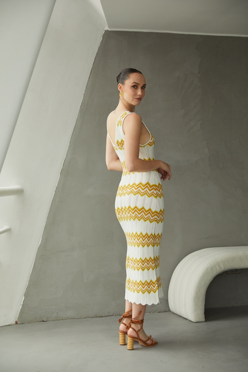 Knitted Dress Camelia by Alma Bianca