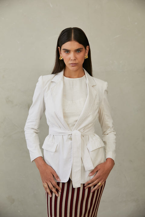 Linen blazer Alessia by Alma Bianca