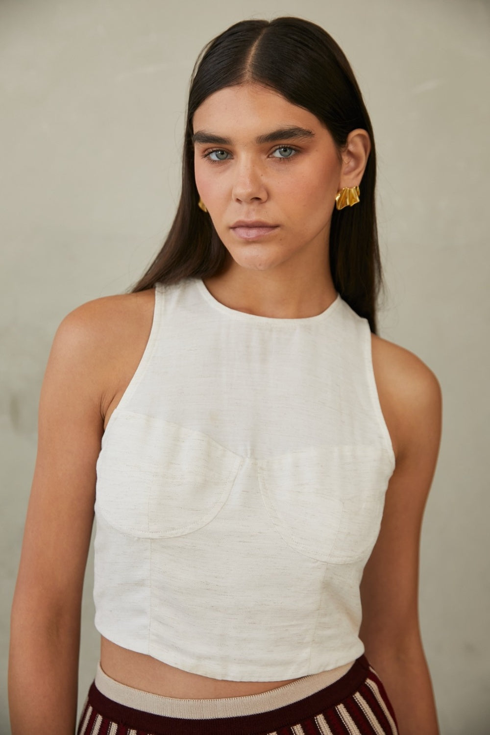 Linen Top Alessia by Alma Bianca