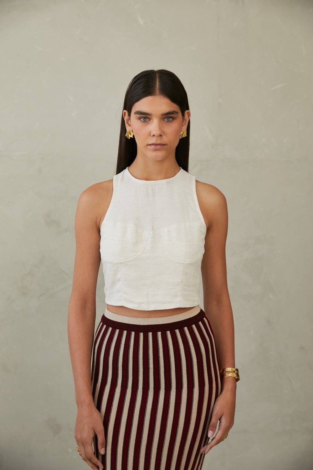 Linen Top Alessia by Alma Bianca